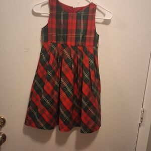 George Red and Green Plaid Kids Dress